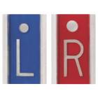 Embedded Aluminum Markers - 5/8" L & R - Lead-Free No Initials