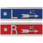 Aluminum Markers - 1" Arrow - 1/2" L & R - With Initials
