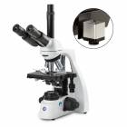 Globe Scientific EBS-1153-PLI-HDS bScope Trinocular Compound Microscope, HWF 10x/20mm Eyepieces, Quintuple Nosepiece with Plan PLi, HD-Mini Camera