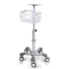 Edan Center Pole Trolley with Basket and Locking Casters for Vital Sign Monitors