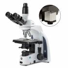 Globe Scientific EIS-1153-PLI-HDS iScope Trinocular Compound Microscope, EWF 10x/22mm Eyepieces, Quintuple Nosepiece with Plan PLi, HD-Mini Camera #EVC-3024-HDS
