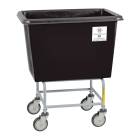 R&B Wire Elevated Poly Laundry Basket Truck - Black