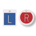 Embedded Plastic Markers - 5/8" Square "L" and Round "R" Lead-Free No Initials