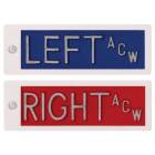 Plastic Markers - 1/2" Left & Right With Initials