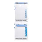 Accucold FF7LW-VT65MLSTACKMED2 MED2 Series All-Refrigerator/All-Freezer Combination with StackRack, Right Handle Door, 9 Cubic Feet Total Capacity - Front View