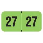 Arden Label FGYM-27-T4 PMA Fluorescent Green 2027 Year Labels - Size 3/4" H x 1 1/2" W