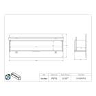 Poltex FOILDISP12 Foil Dispenser, 12.5" Width - Dimensions