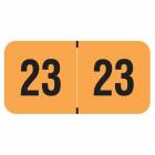 2023 Year Labels - PMA Fluorescent Orange - Size 3/4" H x 1 1/2" W