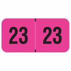 2023 Year Labels - PMA Fluorescent Pink - Size 3/4" H x 1 1/2" W
