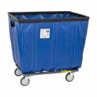 R&B Wire Fully Sewn Vinyl Basket Truck with 4 Swivel Casters - Blue