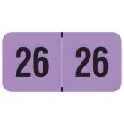 2026 Year Labels - PMA Fluorescent Violet - Size 3/4" H x 1 1/2" W