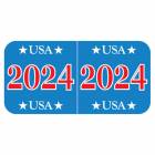 2024 Year Labels - Patriot Series - Size 3/4" H x 1 1/2" W