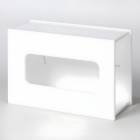 Poltex GBWHTAC1 White Acrylic Glove Box Holder - 1 Box Capacity