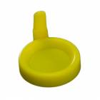 Snap Cap with Sanitary Grip for 12mL Flared Top Urine Centrifuge Tube - Polyethylene (PE) - Yellow