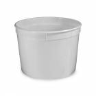 166 oz. White HDPE Plastic Round Container, L811