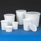 Economy Style Multi-Purpose Containers with Snap-On Lid - HDPE - White