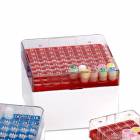 BioBox Storage Box with Transparent Lid for 3mL, 4mL & 5mL External & 5mL Internal CryoClear Vials - 81-Place (9x9 Format)