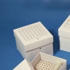 Cardboard Freezer Storage Box for 15mL Centrifuge Tubes - 49-Place (7x7 Format) - White