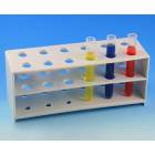 12-Place Tube Rack for 12mm Tubes - Polypropylene - White