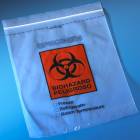 Biohazard Specimen Transport Bags 8" x 10" - Ziplock with Score Line and Document Pouch