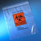 Biohazard Specimen Transport Bag 12" x 15" - Ziplock with Score Line and Document Pouch