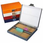 Slide Storage Box for 100 Microscope Slides - Cork Lined - Stainless Steel Lock