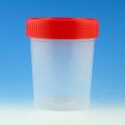 4oz Specimen Container with 1/4-Turn Red Screw Cap - Non-Sterile