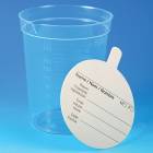 6.5 oz Specimen Container with Pour Spout - Paper Lid Included - Non-Sterile