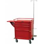 Harloff V24-4EMG V-Series Emergency Cart Four Drawer with Breakaway Lock, Accessory Package