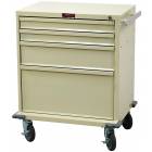 Harloff V24-4K V-Series Treatment and Procedure Cart Four Drawer with Key Lock