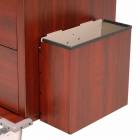 Harloff WV-680435-CM Cherry Mahogany Wood Vinyl Medical Cart Waste Container - Direct Mount View (Cart is sold separately)