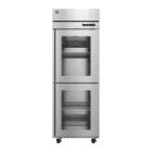 Hoshizaki HC1A-HGE Steelheart® Series Single-Section Heated Cabinet with 3 Wire Shelves, Glass Half Doors - 22.62 Cubic Feet