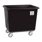 R&B Wire Heavy-Duty Poly Laundry Basket Truck with Steel Base - Black