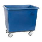 R&B Wire Heavy-Duty Poly Laundry Basket Truck with Steel Base - Blue