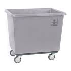 R&B Wire Heavy-Duty Poly Laundry Basket Truck with Steel Base - Gray