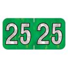 2025 Year Labels - PMA Holographic Green - Size 3/4" H x 1 1/2" W