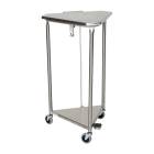 MidCentral Medical 16-Gauge Stainless Steel Triangular Hamper with Lid