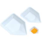 Pour-Boat Weighing Dishes - White