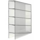 Clear Acrylic Manual Pipette Rack With Angled Four Shelf Compartments 