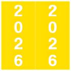 Arden Label IFYM-26-L5 IFC CL7100 Compatible IFYM Series 2026 Year Labels - Size 1 7/8" H x 1 7/8" W