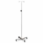 Clinton Model IVS-31 Economy Stainless Steel IV Pole With Welded 2-Hook Top