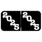 2025 Year Labels for Ringbook - Jeter Compatible JT3Y Series - Size 3/4" H x 1 1/2" W