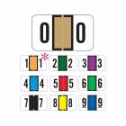 Jeter 7300 Match JTNM Series Numeric Roll Color Code Labels - 15/16"H x 1 5/8"W