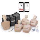 LF06102A CPR Prompt Plus Powered by Heartisense Training and Practice Adult/Child Manikin - 5-Pack, Tan (iPhone NOT INCLUDED)