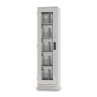 Capsa LP-XT2719-G-SLOT FLX Classic Edition Metal Storage Cabinet with Powder Coat Finish and Single Glass Door - 5 Half-Width Slot Shelves