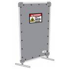 Mobile Laser Safety Barrier with Lockable Casters