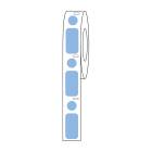 Globe Scientific LTC-24X13-95B Cryo Direct Thermal Label/Dot Combo Roll for 1.5 mL Tubes - 24 mm x 13 mm and 9.5 mm Dots, Blue