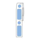 Globe Scientific LTC-33X13-95B Cryo Direct Thermal Label/Dot Combo Roll for 2.0 mL Tubes - 33 mm x 13 mm and 9.5 mm Dots, Blue