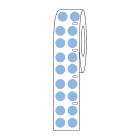 Globe Scientific LTC-95B Cryo Direct Thermal Label Roll for 1.5 mL Tubes - 9.5 mm Dots, Blue