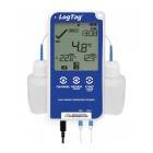 Thermco LTUTRED3016 Dual-Channel Temperature Data-Logger with LCD Display - Front View with Buffer Bottles